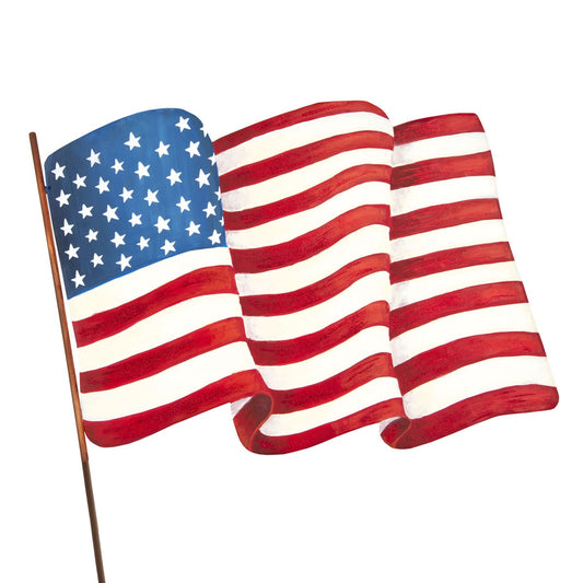 Stake/Decor | Waving American Flag