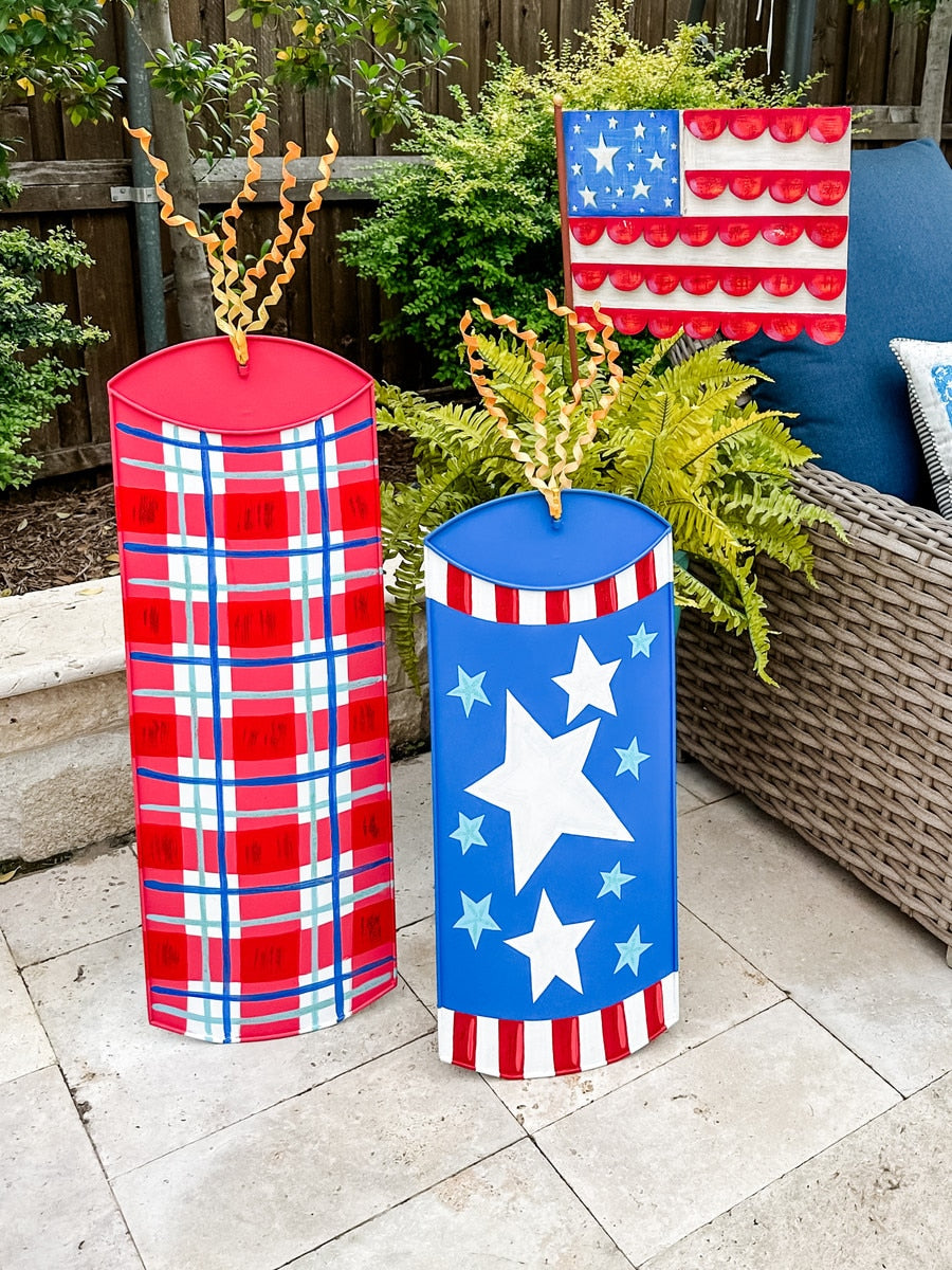 Stake/Decor | Stars & Stripes Firecracker