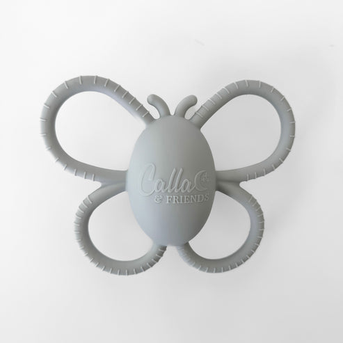 Butterfly Rattle Teether | Whisper Gray