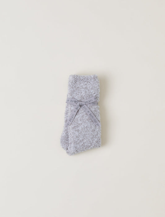 CozyChic® Heathered Socks | Oyster/White