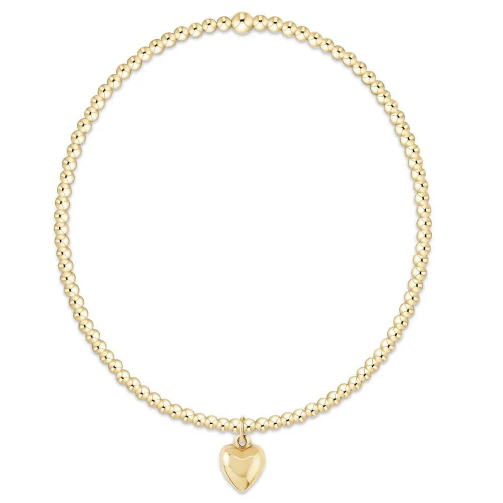 Classic Gold 2mm Bracelet | Love Plush Small Gold Charm