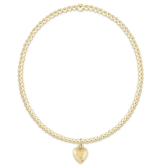 Classic Gold 2mm Bracelet | Love Plush Small Gold Charm