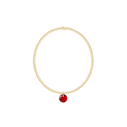 Classic Gold 2mm Bracelet | Reflection Small Charm | 01