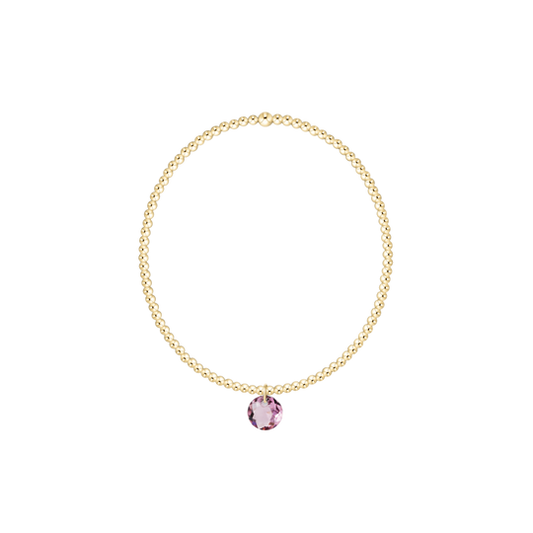 Classic Gold 2mm Bracelet | Reflection Small Charm | 02