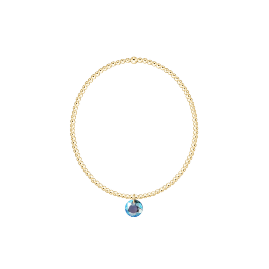Classic Gold 2mm Bracelet | Reflection Small Charm | 03