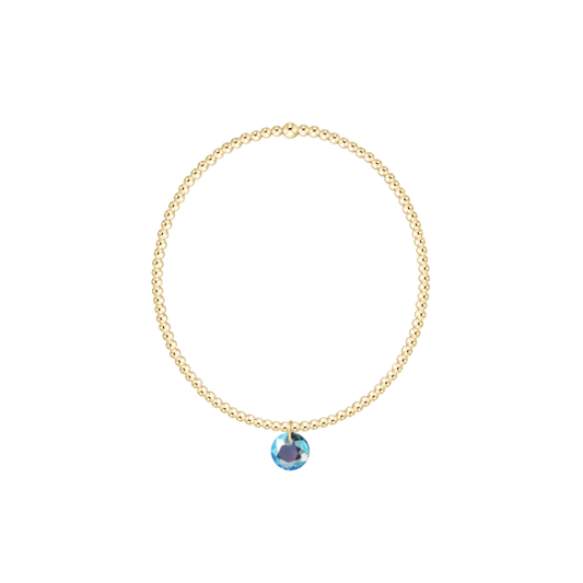 Classic Gold 2mm Bracelet | Reflection Small Charm | 03
