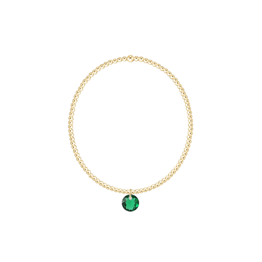 Classic Gold 2mm Bracelet | Reflection Small Charm | 05