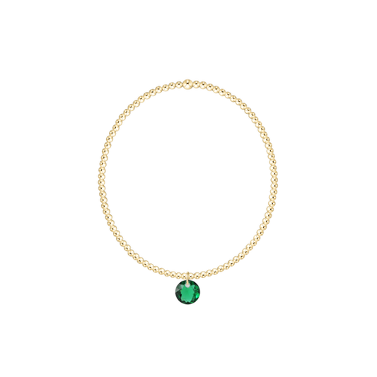 Classic Gold 2mm Bracelet | Reflection Small Charm | 05