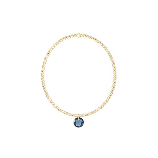 Classic Gold 2mm Bracelet | Reflection Small Charm | 09
