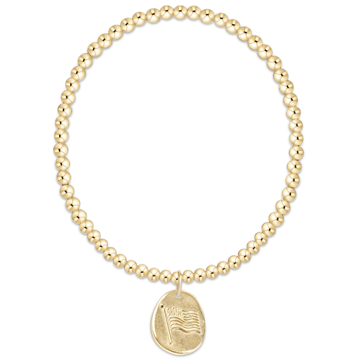 Classic Gold 3mm Bracelet | Inspire America Gold Disc