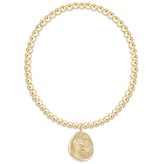 Classic Gold 3mm Bracelet | Inspire America Gold Disc