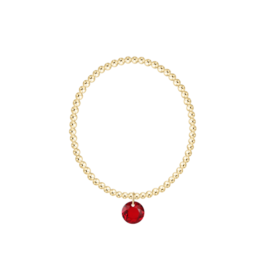 Classic Gold 3mm Bracelet | Reflection Charm | 01
