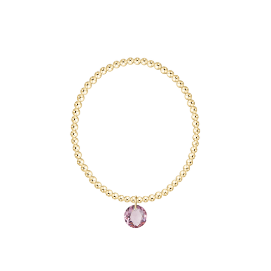 Classic Gold 3mm Bracelet | Reflection Charm | 02
