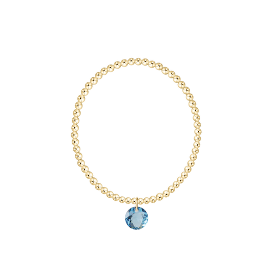 Classic Gold 3mm Bracelet | Reflection Charm | 03