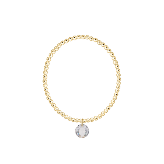 Classic Gold 3mm Bracelet | Reflection Charm | 04