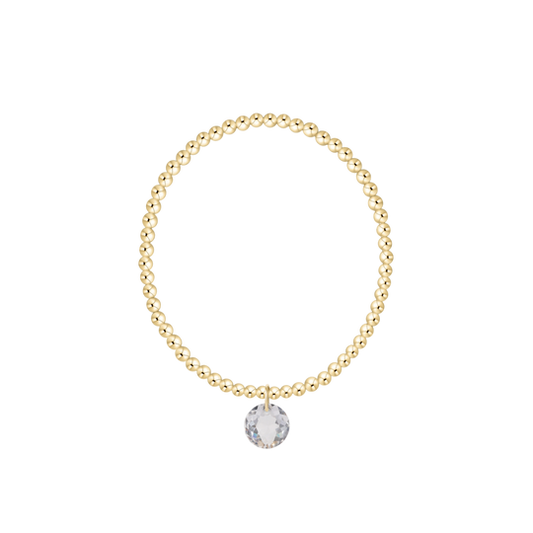 Classic Gold 3mm Bracelet | Reflection Charm | 04