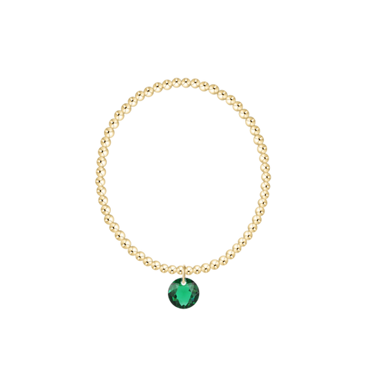 Classic Gold 3mm Bracelet | Reflection Charm | 05