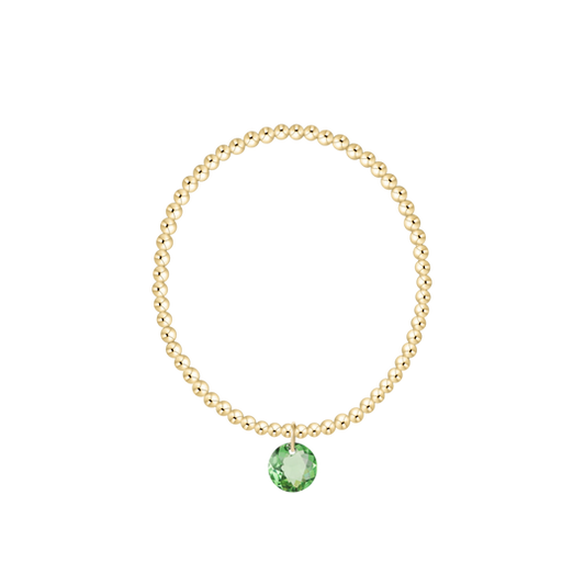 Classic Gold 3mm Bracelet | Reflection Charm | 08