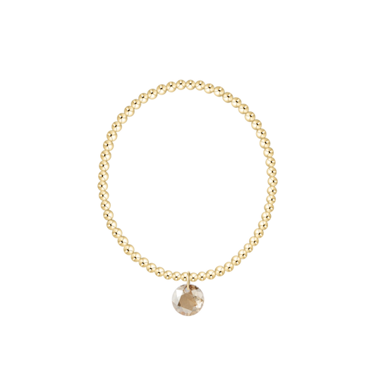 Classic Gold 3mm Bracelet | Reflection Charm | 11