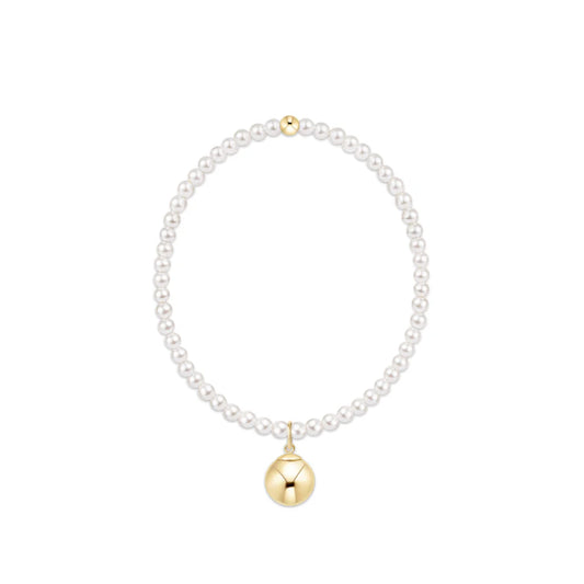 Extends | Classic Pearl 3mm Bracelet | Classic Gold 10mm Charm