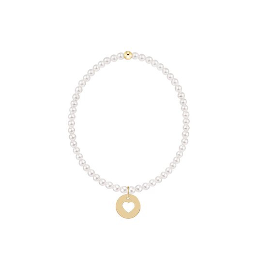 Classic Pearl 3mm Bracelet | Love Gold Disc