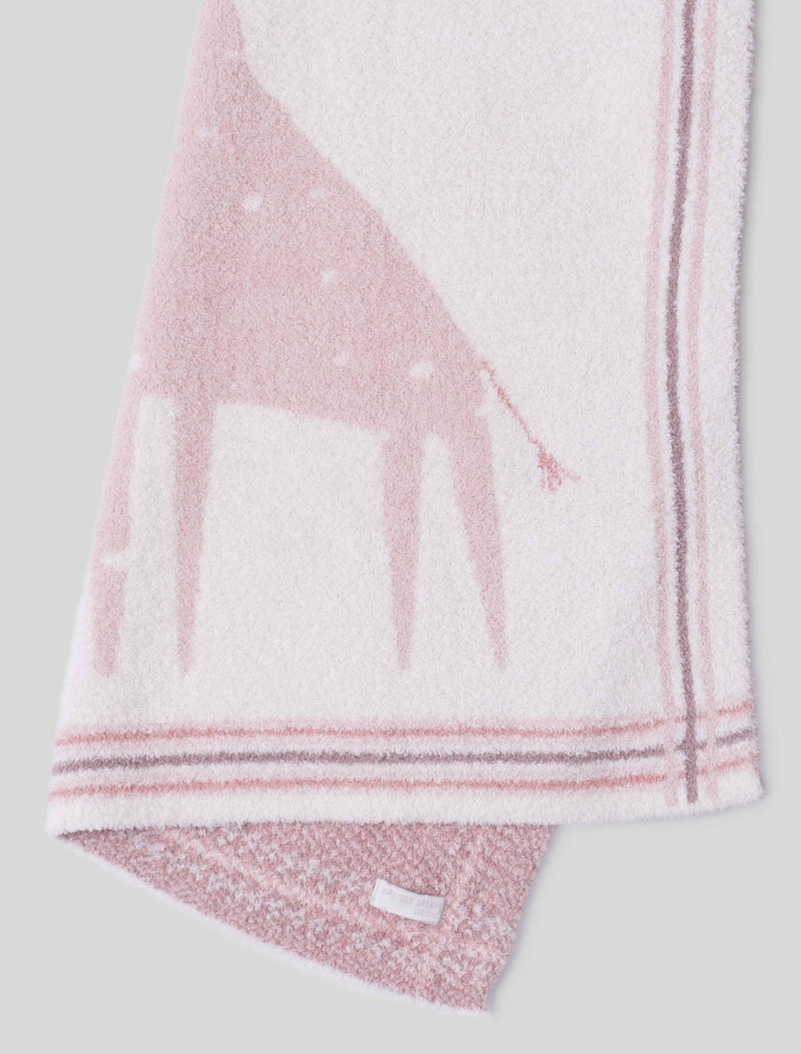 CozyChic® Giraffe Stroller Blanket | Dusty Rose
