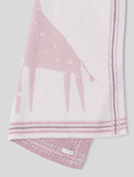 CozyChic® Giraffe Stroller Blanket | Dusty Rose