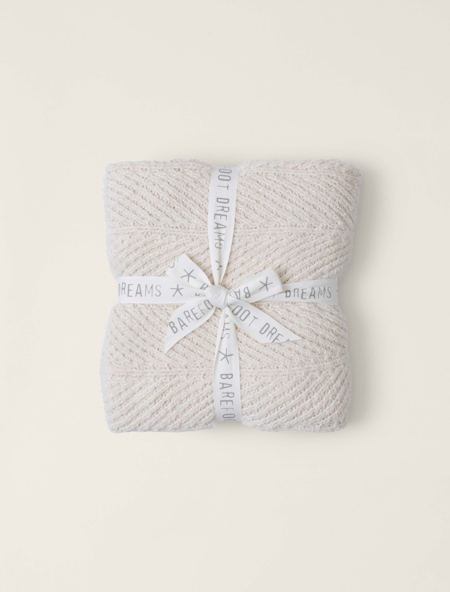 Cozy Shine Herringbone Blanket | Cream