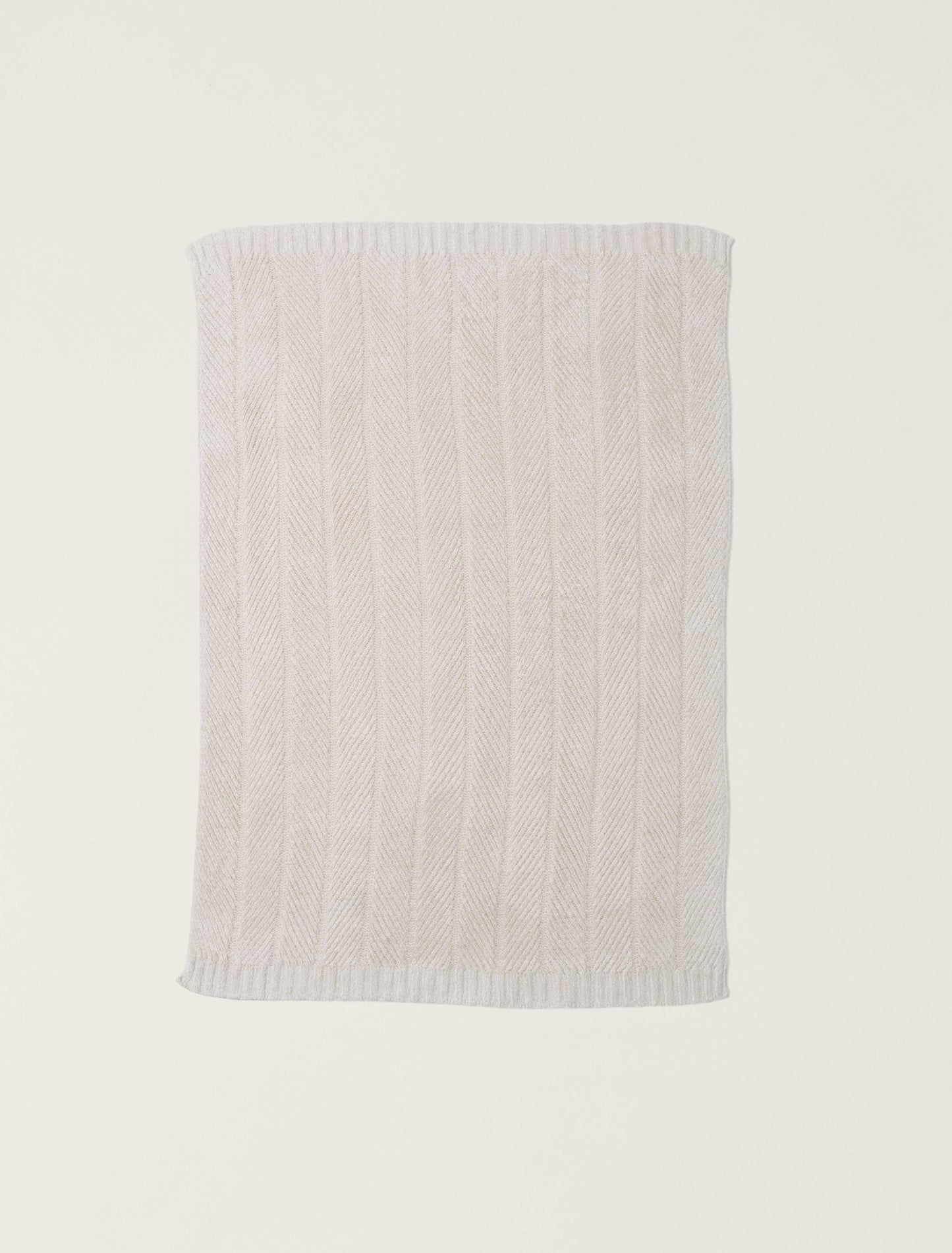 Cozy Shine Herringbone Blanket | Cream