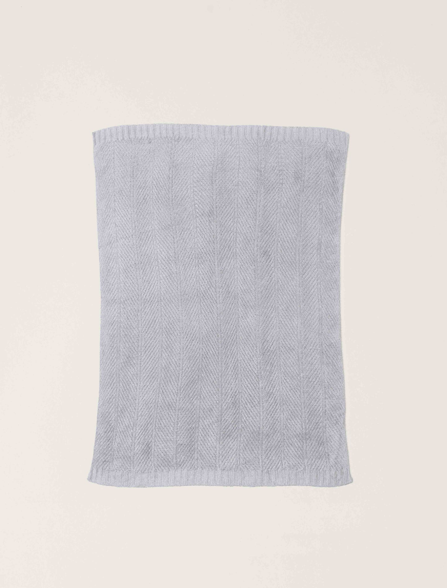 Cozy Shine Herringbone Blanket | Silver Sky