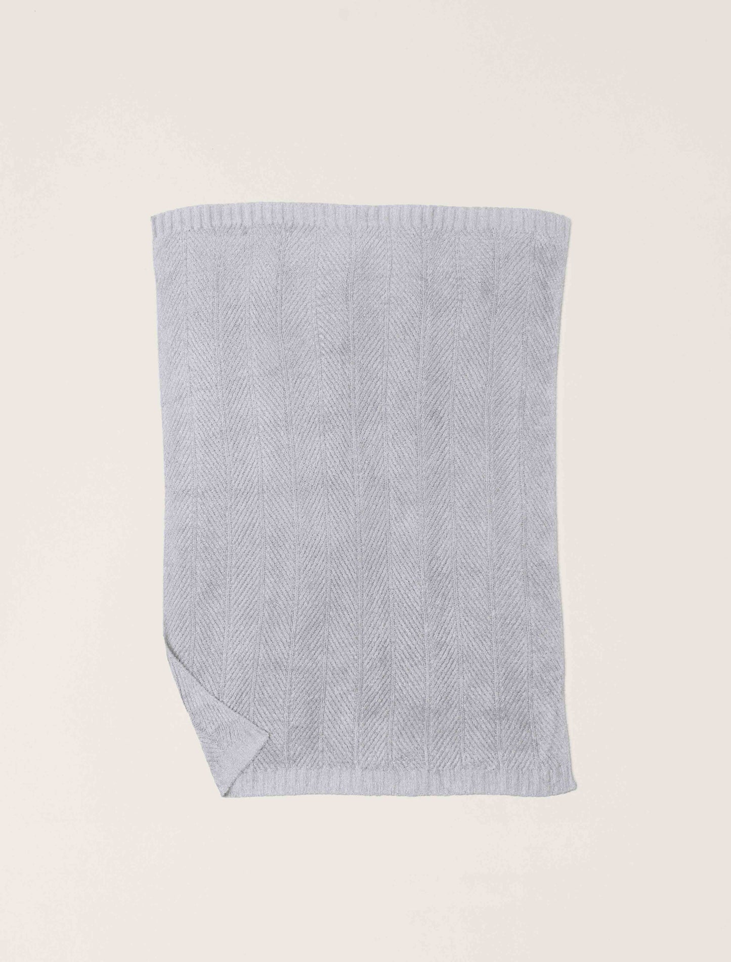 Cozy Shine Herringbone Blanket | Silver Sky