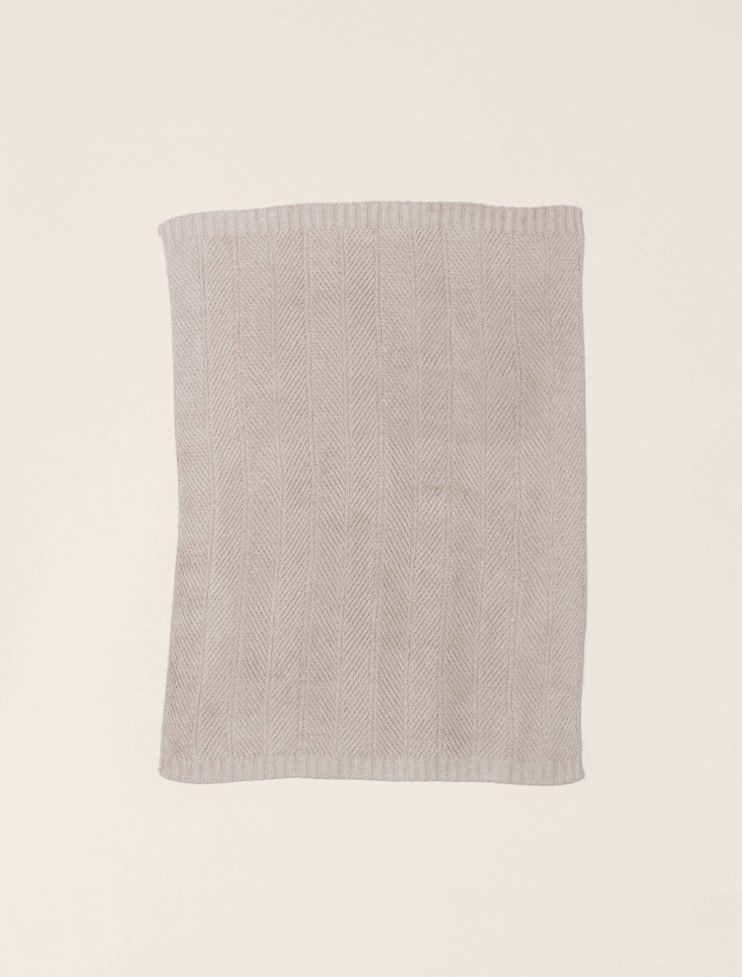 Cozy Shine Herringbone Blanket | Stone