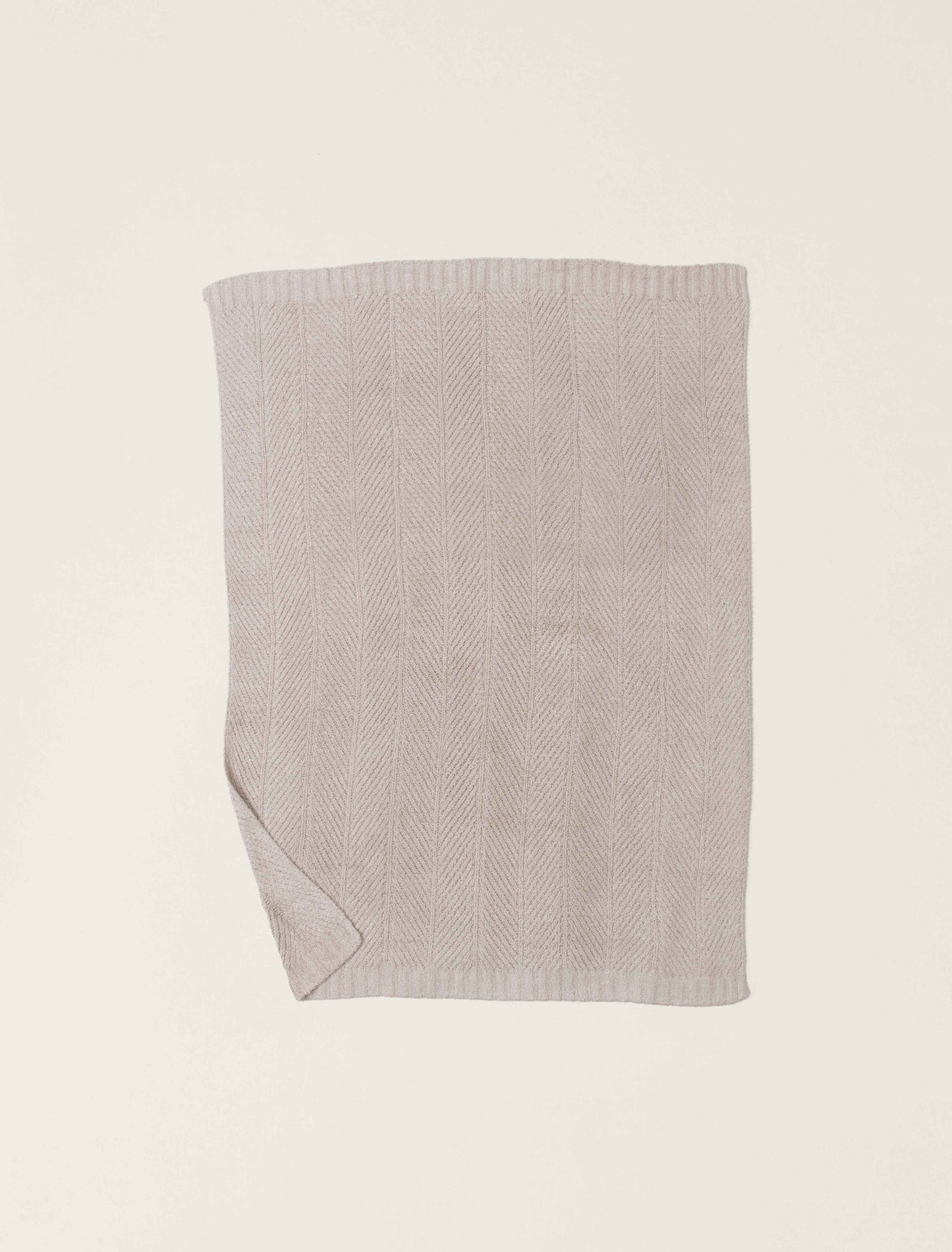 Cozy Shine Herringbone Blanket | Stone