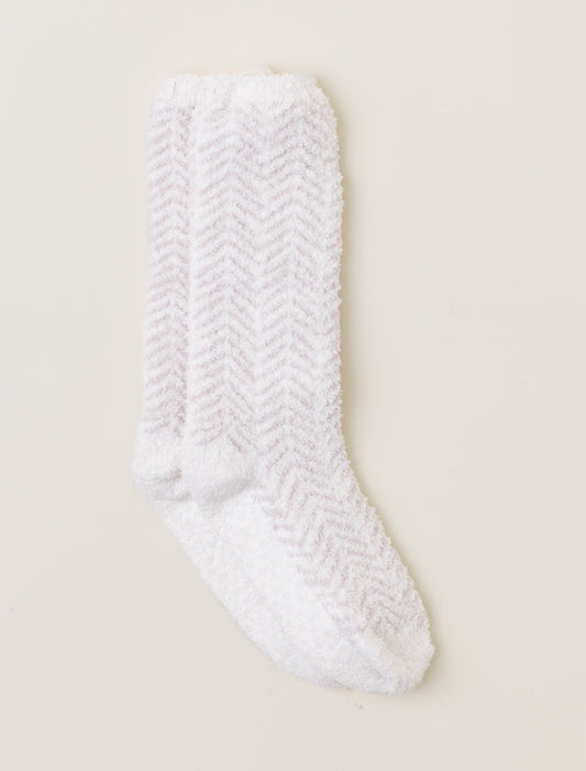 CozyChic Women's Herringbone Socks | Cream/Stone