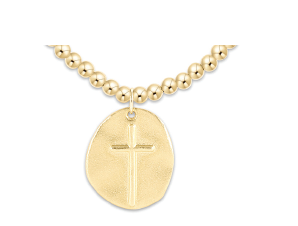 Extends | Classic Gold 4mm Bead Bracelet | Inspire Gold Charm