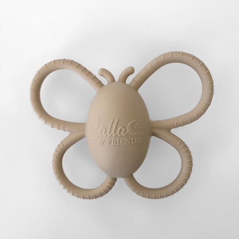Butterfly Rattle Teether | Linen