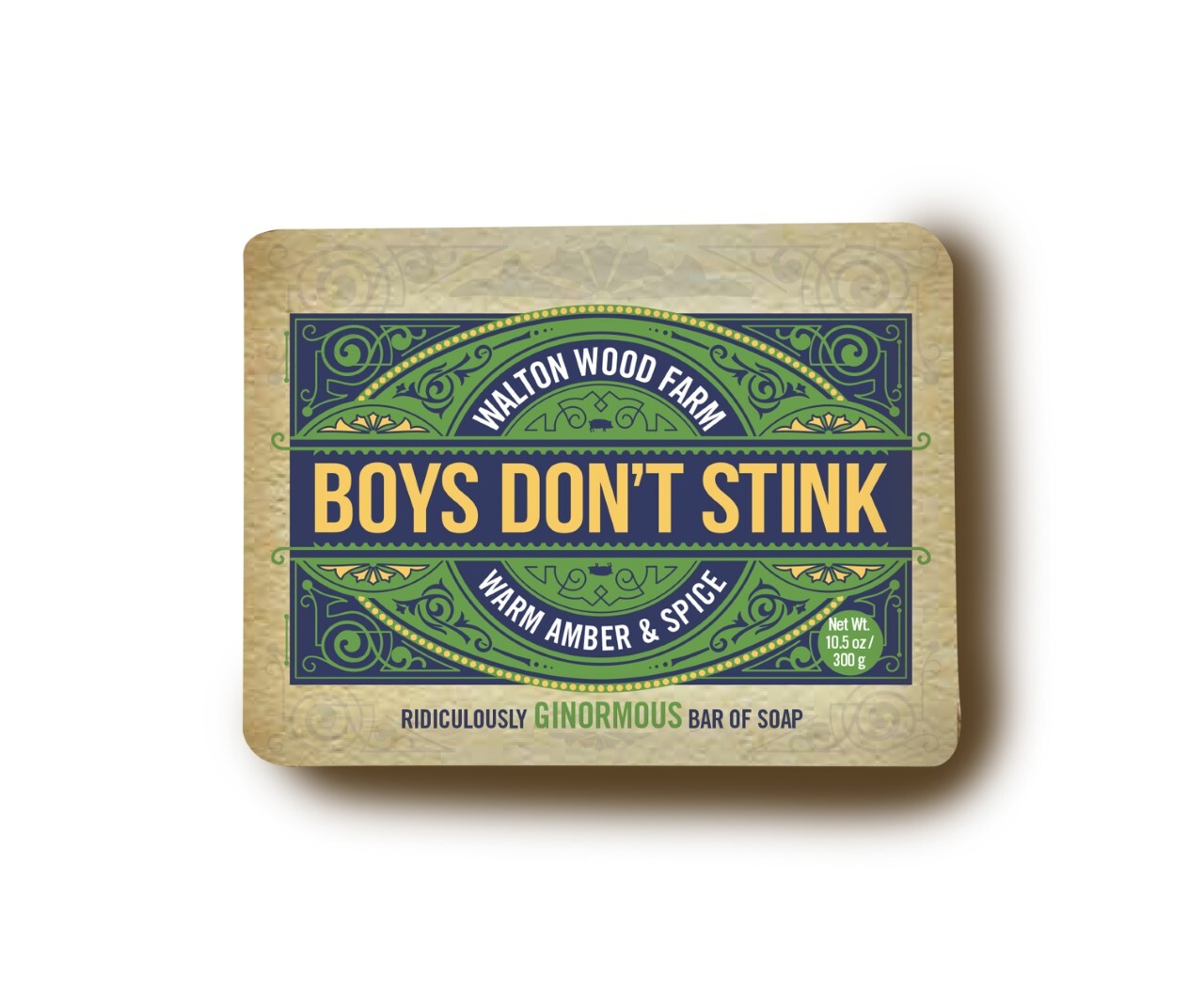 Boys Don't Stink Soap Bar - Warm Amber & Spice