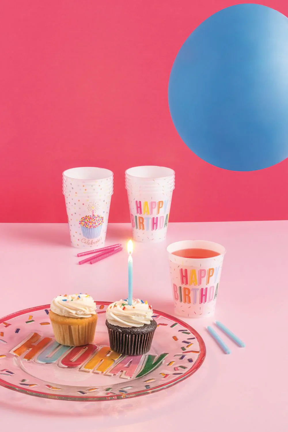 Cupcake Birthday Plastic Cup