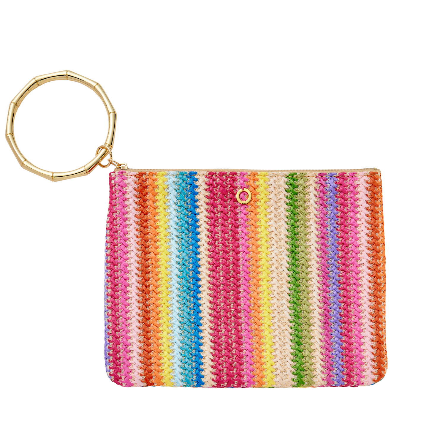 Bracelet Pouch | Bright Raffia Clutch Bag
