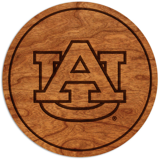 Auburn AU Logo Cherry  Coaster