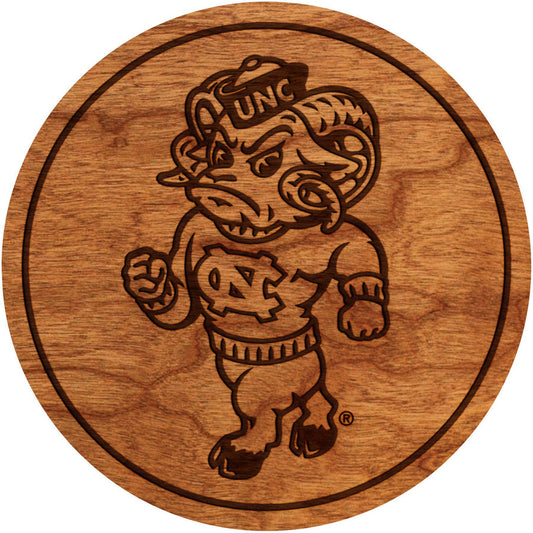 UNC Strutting Rameses Cherry Coaster
