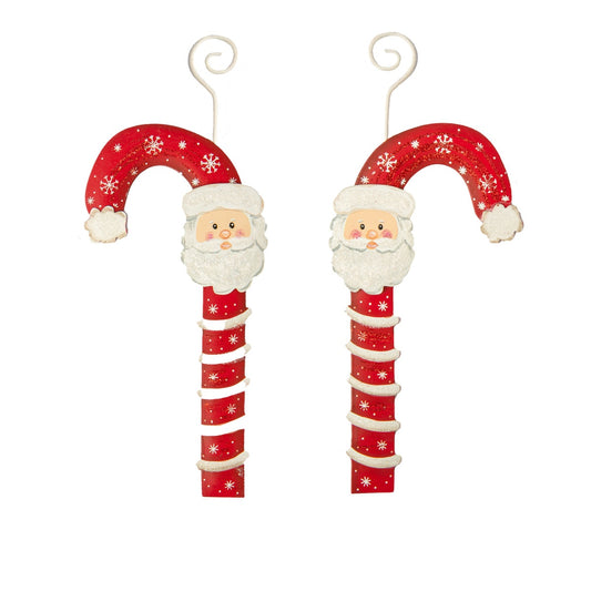 Santa Candy Cane Ornaments | Assorted Styles