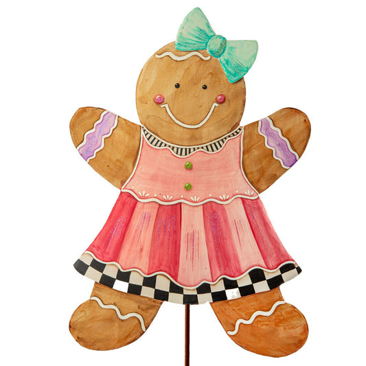 Metal Stake/Decor | Gingerbread Girl