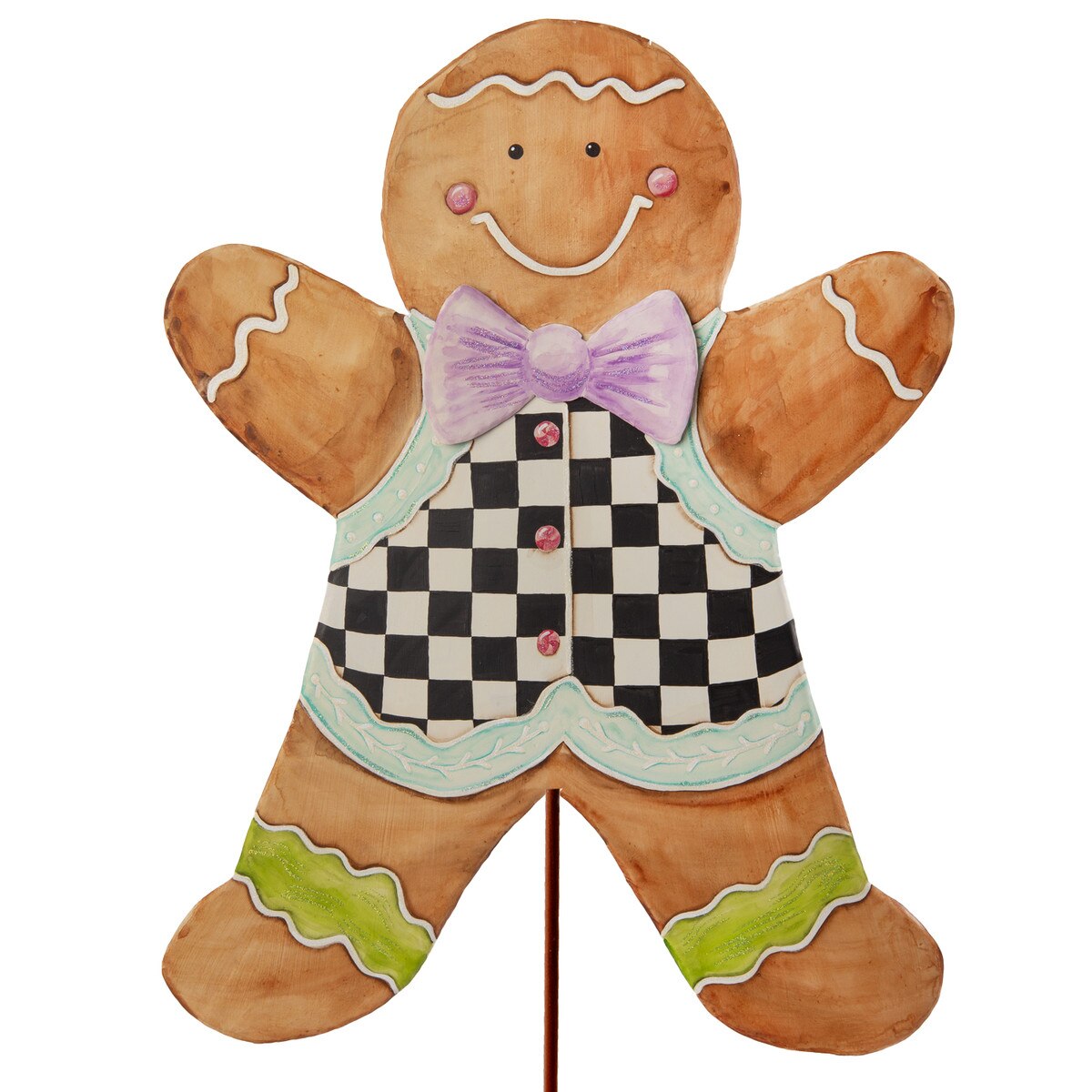 Metal Stake/Decor | Gingerbread Boy