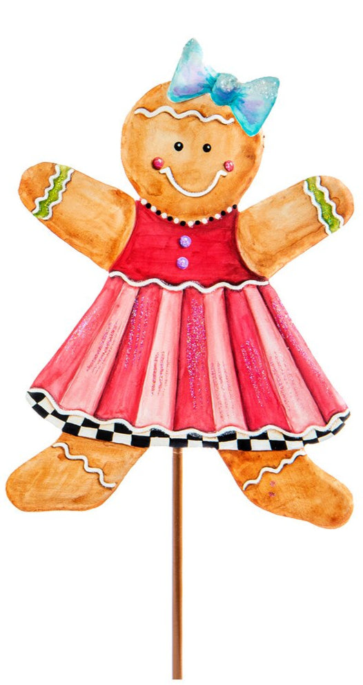 Metal Stake/Decor | Small Gingerbread Girl