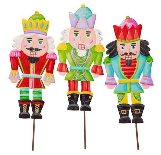 Metal Stake/Decor | Merry & Bright Nutcrackers | Assorted Styles