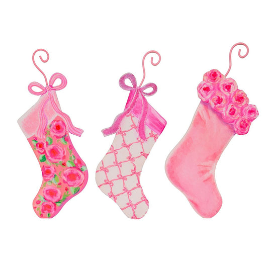 Pink Fanciful Stocking Ornaments | Assorted Styles