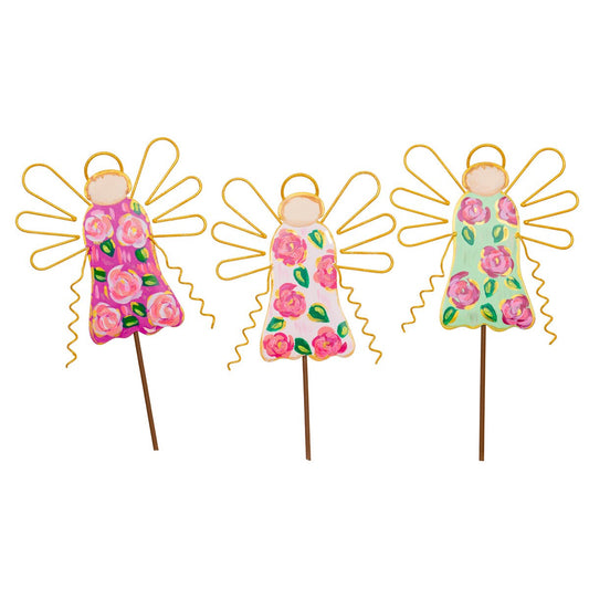 Metal Stake/Decor | Pink Fanciful Angels | Assorted Styles