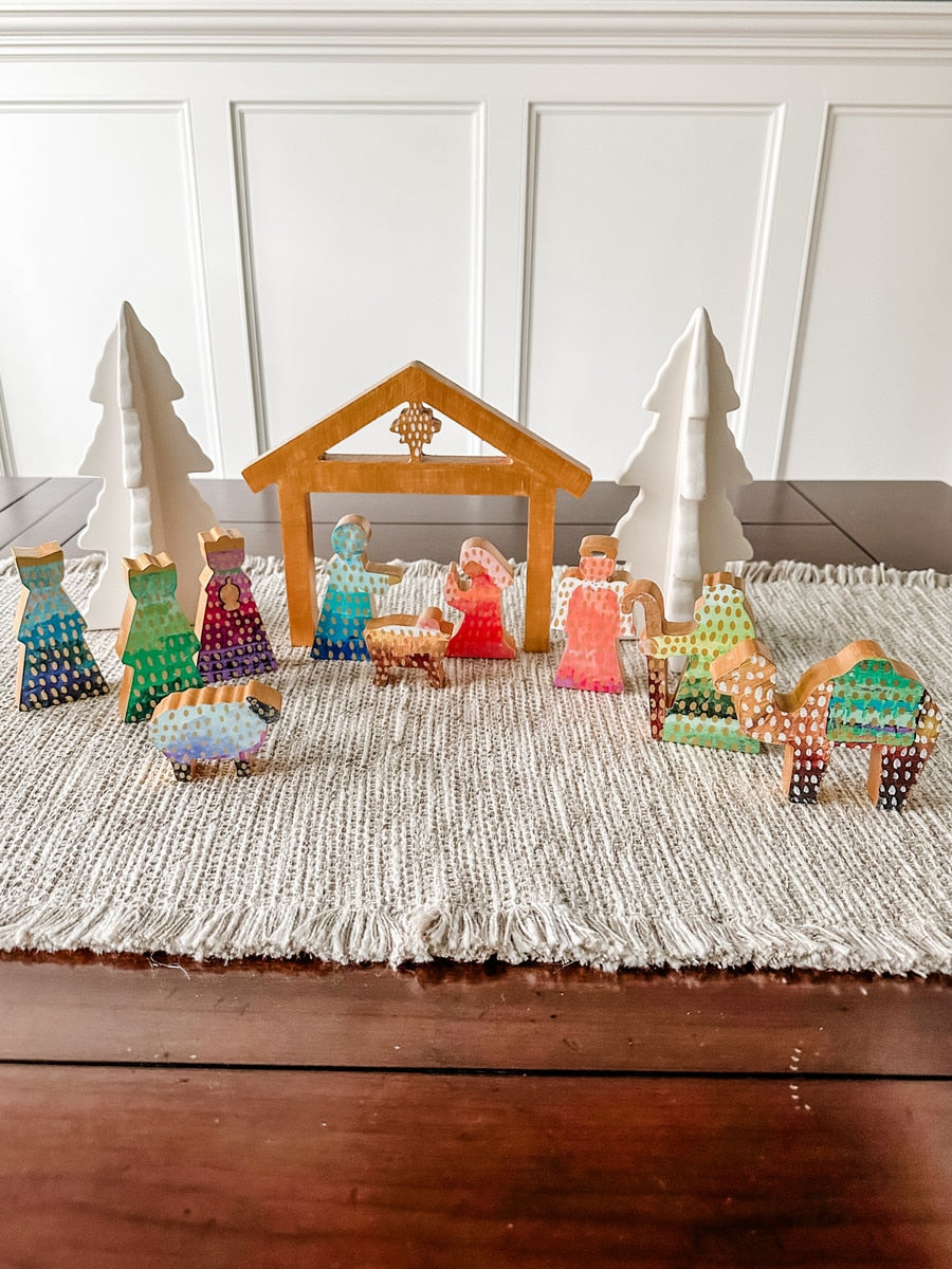 Wooden Nativity Set