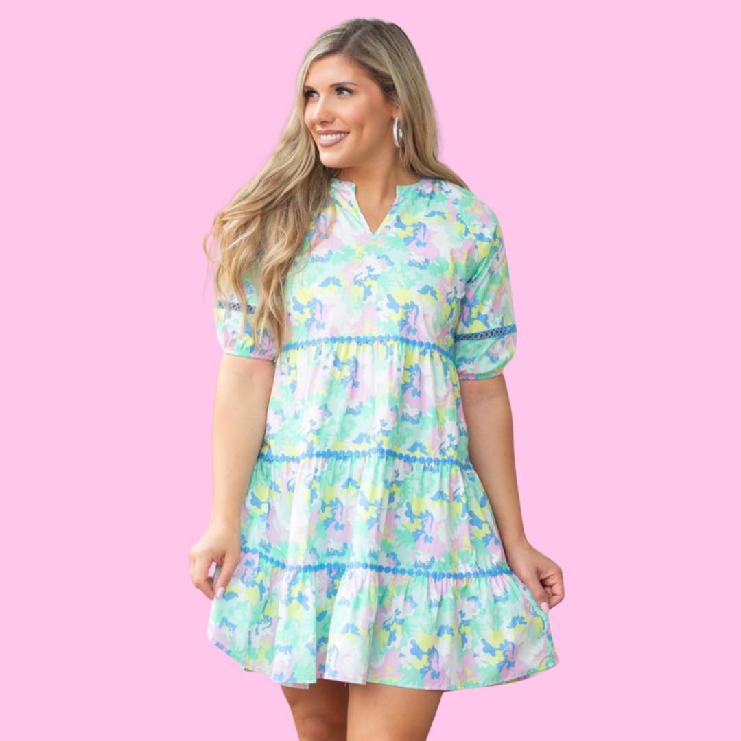 Dress | Palmer | Spring Blooms Blue